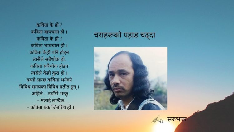 चराहरूको पहाड चढ्दा