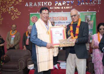 श्री ओम श्रेष्ठ ‘रोदन’लाई  गणेश/खिलकुमारी दुवाल–जनमत सम्मान