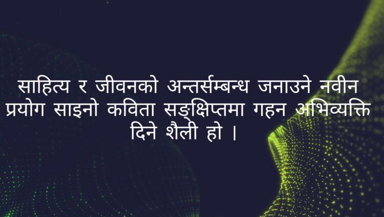 साइनो कविता : सिद्धान्त र सिर्जनपरम्परा